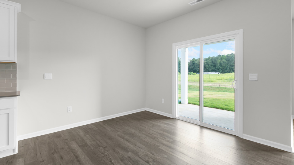 Living area with revwood flooring