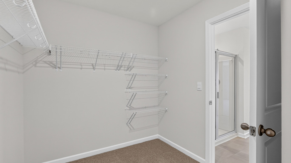 walk in closet with wire shelving
