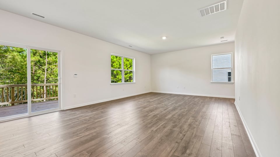 open concept living room and dining area
