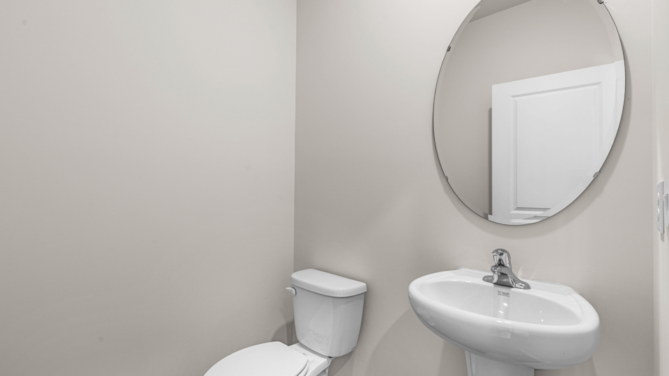 half bath with single pedestal sink