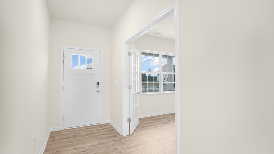 Entryway with revwood flooring
