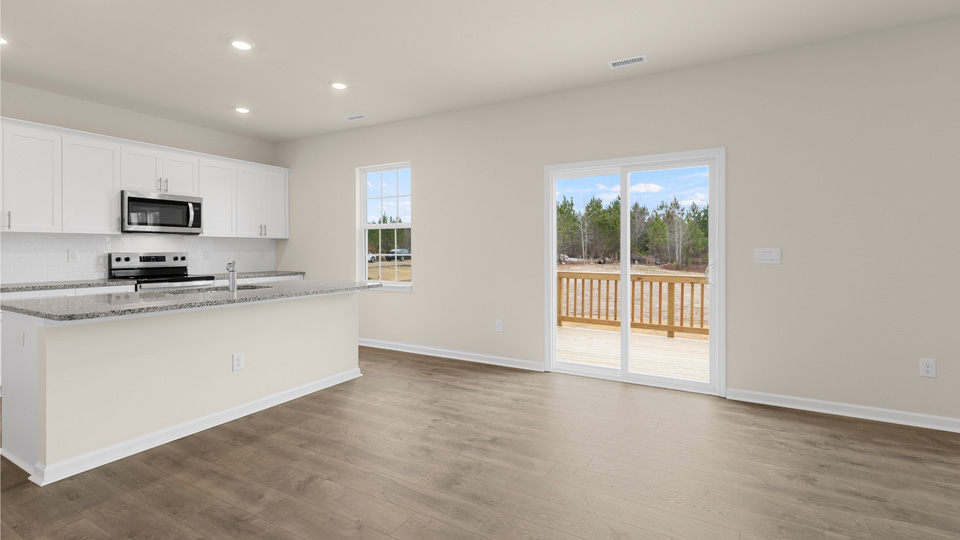 Kitchen with quartz counters