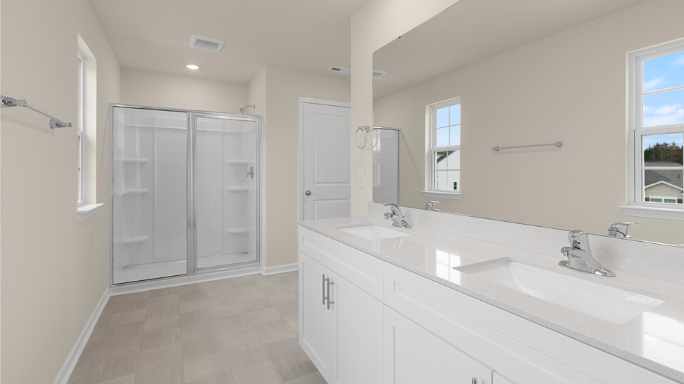 Primary bathroom with walk-in shower