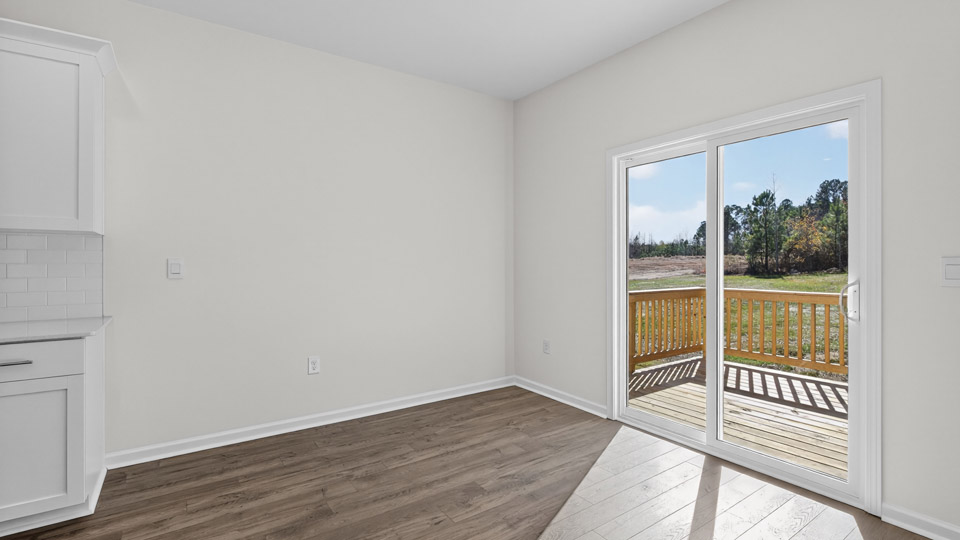 Sliding glass backdoor that leads to back deck
