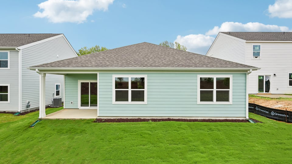 back exterior with covered patio