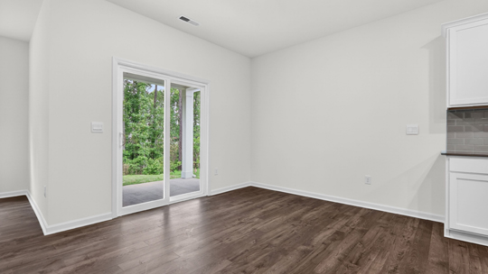 open concept living space with large windows