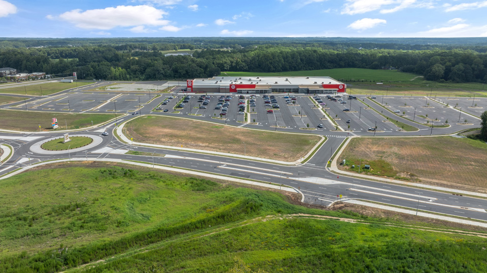 aerial photo of nearby target