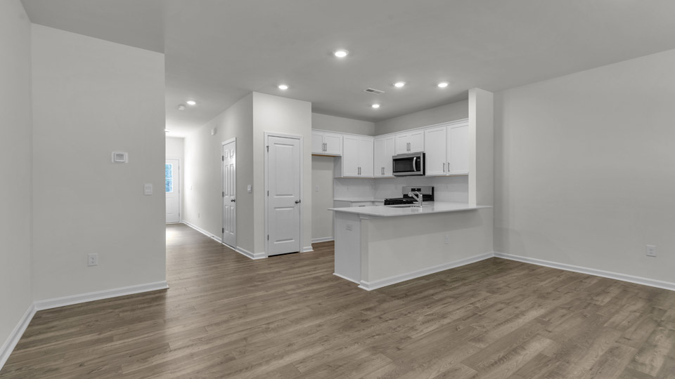 LIVING ROOM AND DINING AREA