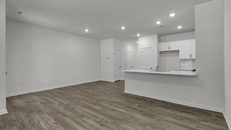 LIVING ROOM AND DINING AREA