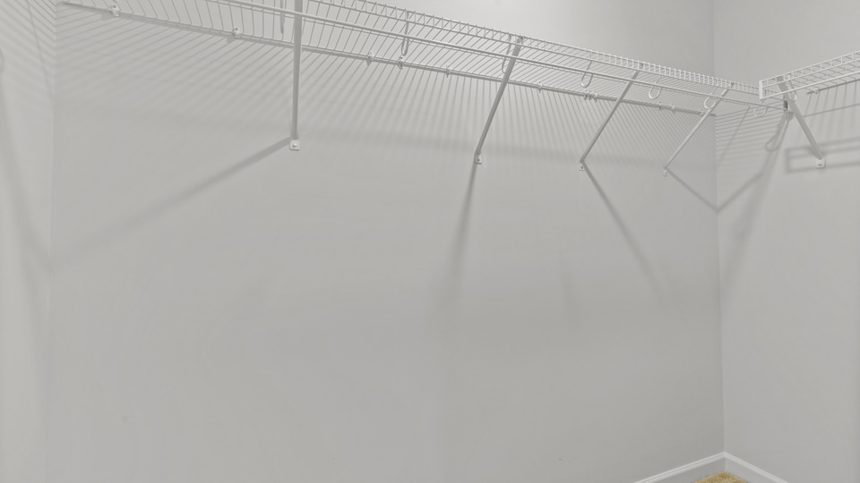 Closet with wire shelving