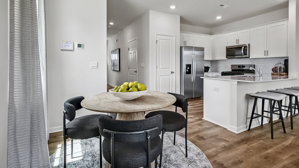 Open-concept dining area