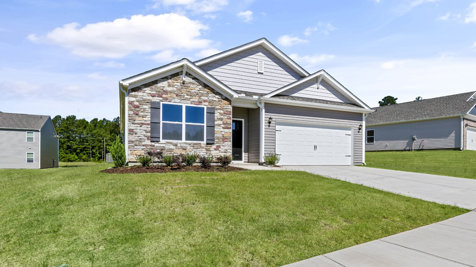 front exterior cali p with 2 car garage