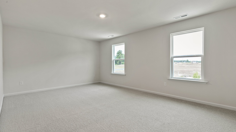 Bedroom with carpet