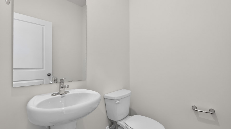 half bath with single pedestal sink
