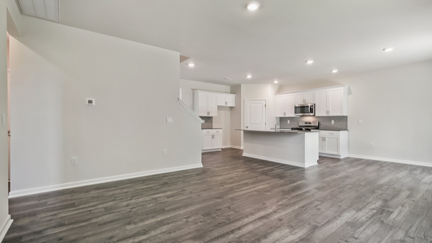 Living area with revwood flooring