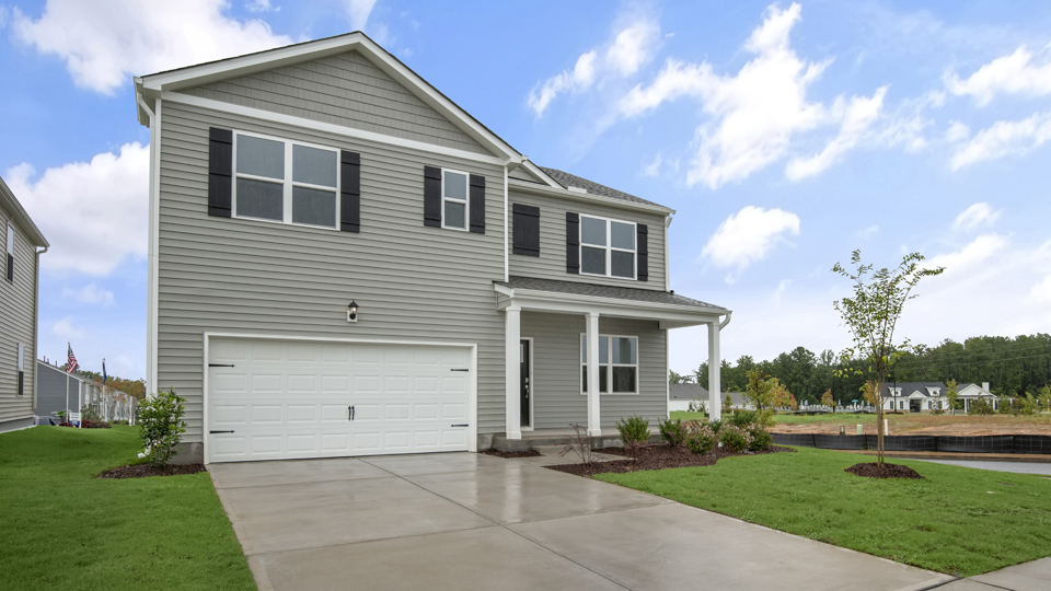 front exterior of hayden with 2 car garage