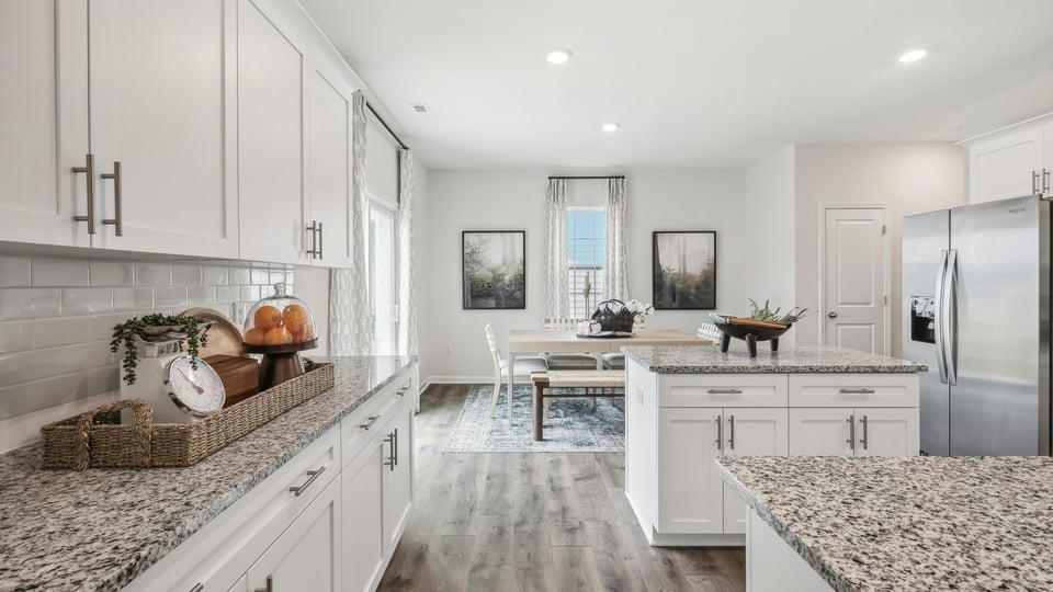 Kitchen with quartz counters