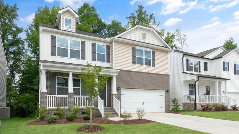 front exterior of wilmington b with 2 car garage