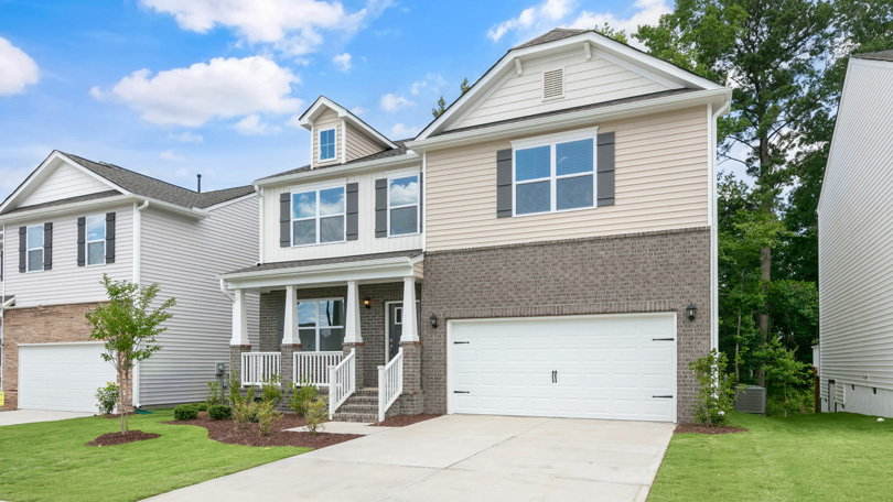 front exterior of wilmington b with 2 car garage