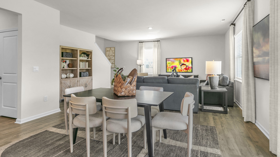 Open-concept dining area