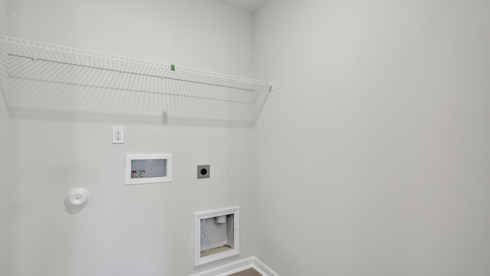 laundry room with wire shelving