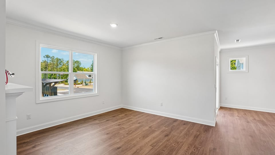 living room with fireplace