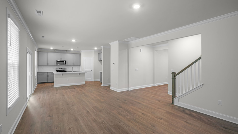 FAMILY ROOM AND STAIRWELL