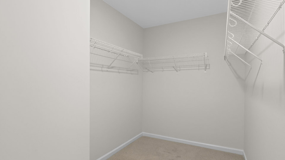 walk in closet with wire shelving