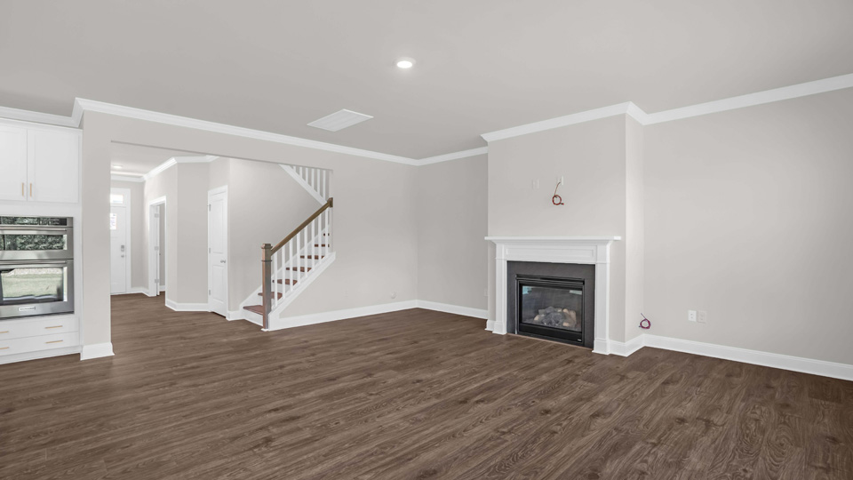 FAMILY ROOM AND STAIRWELL