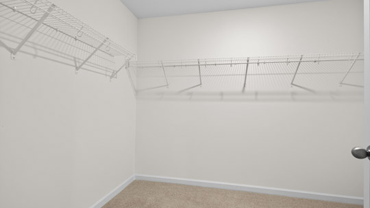 walk in closet with wire shelving