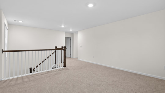 loft with carpet flooring