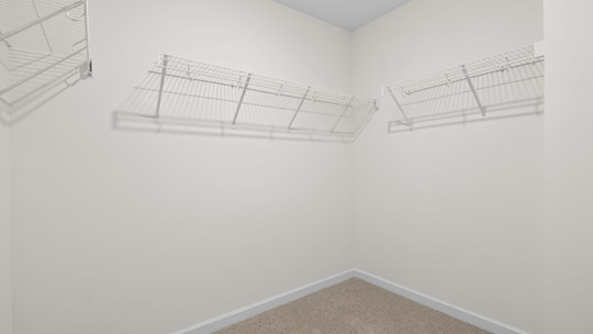 walkin closet with wire shelving