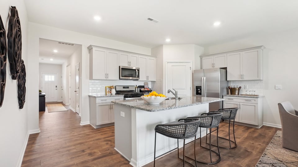 Kitchen with quartz counters