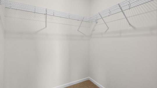 walkin closet with wire shelving