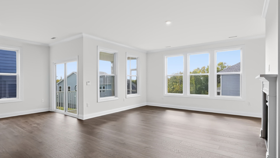 living room with lots of natural lighting