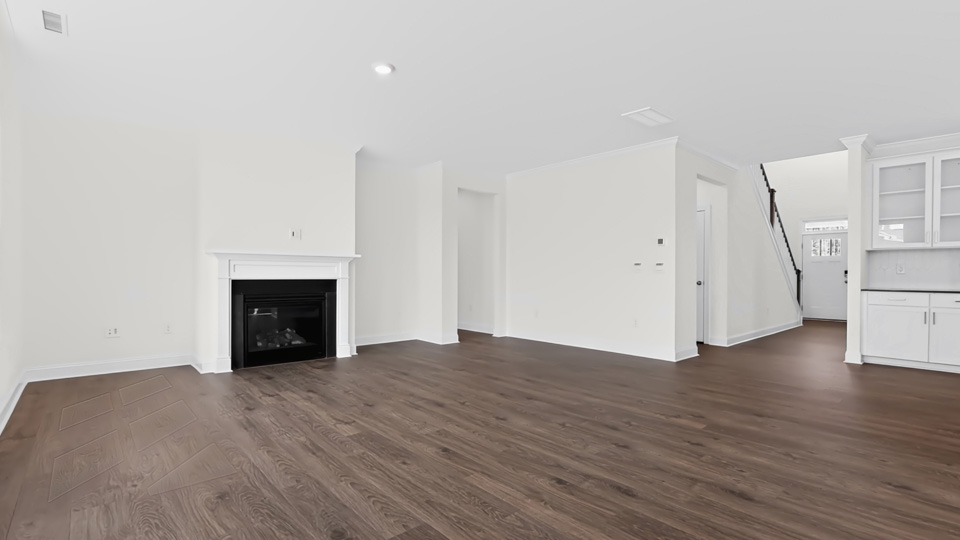 living room with fireplace