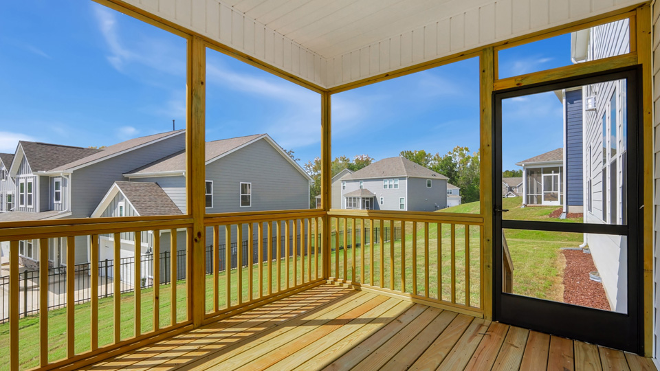 covered and screened in back porch