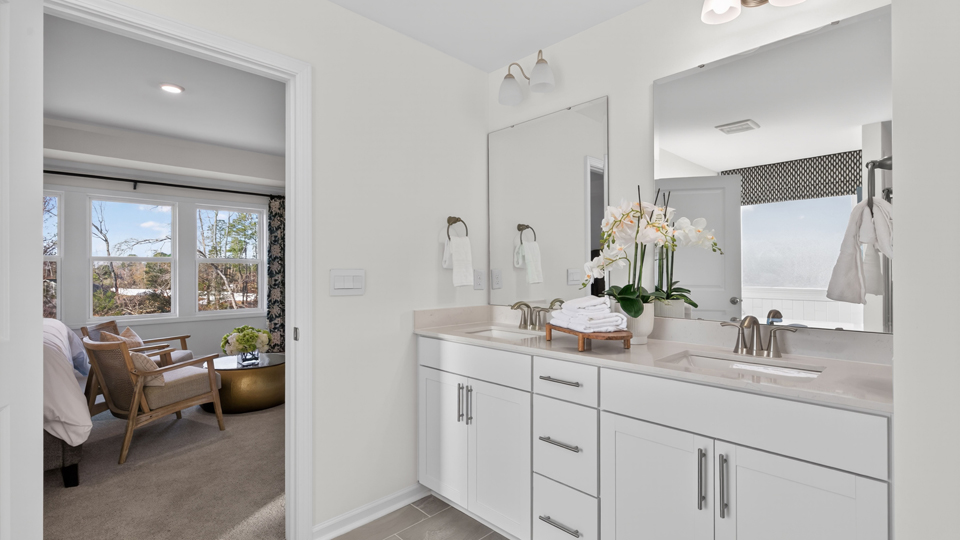 Primary bathroom with double sink