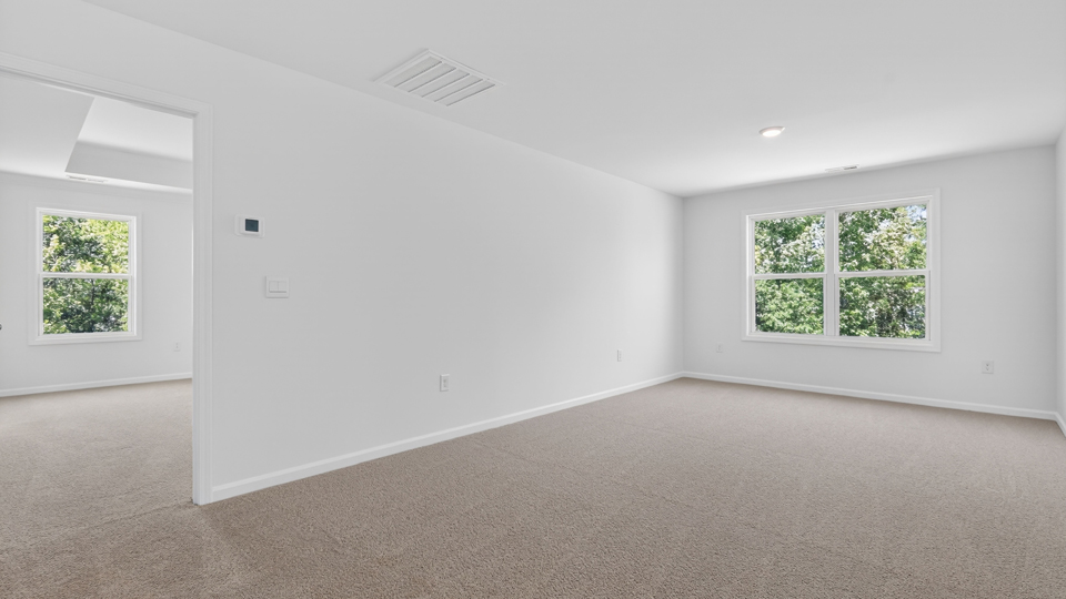 loft with carpet flooring