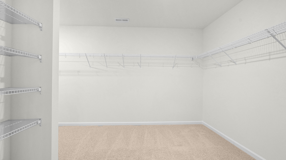 walkin closet with wire shelving