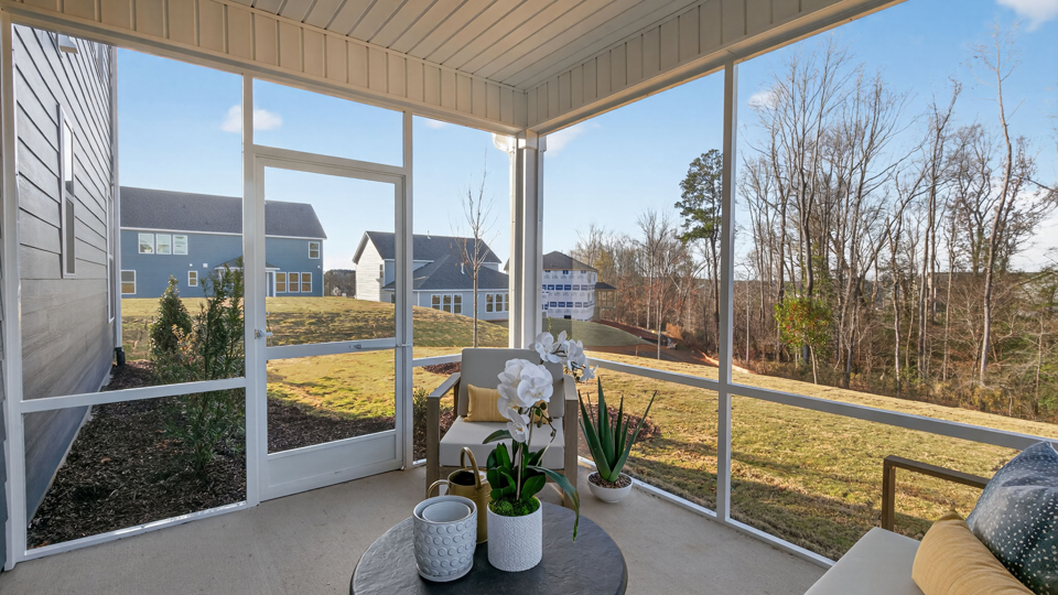 exterior patio with covered enclosed patio