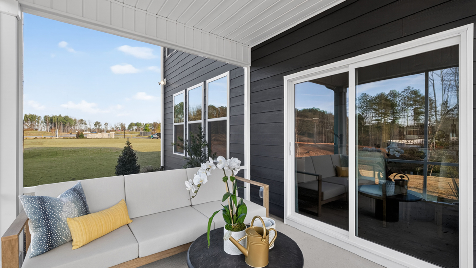 exterior patio with covered enclosed patio