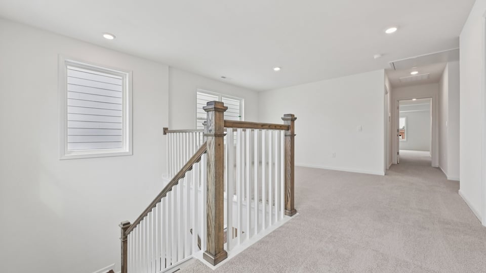 top of stairs at loft