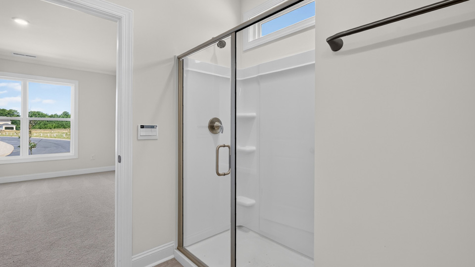 walkin shower with glass doors