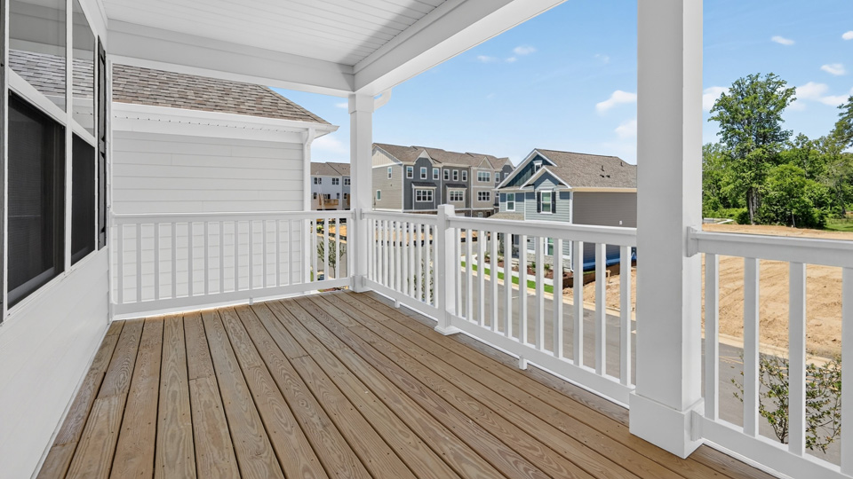 second floor balcony off of primary bedroom