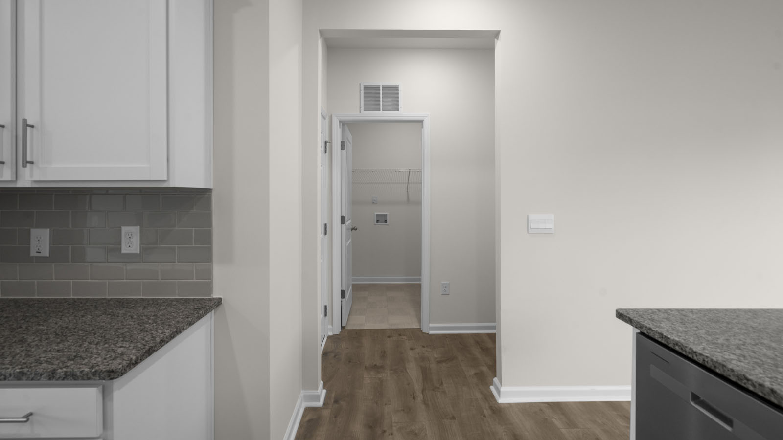 Living area with revwood flooring