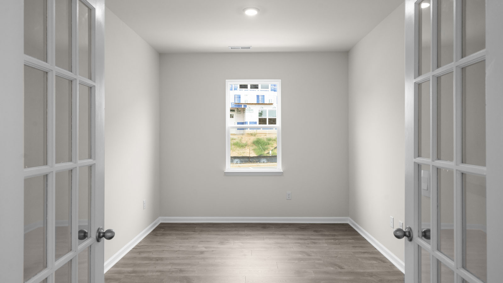 Flex room with french doors