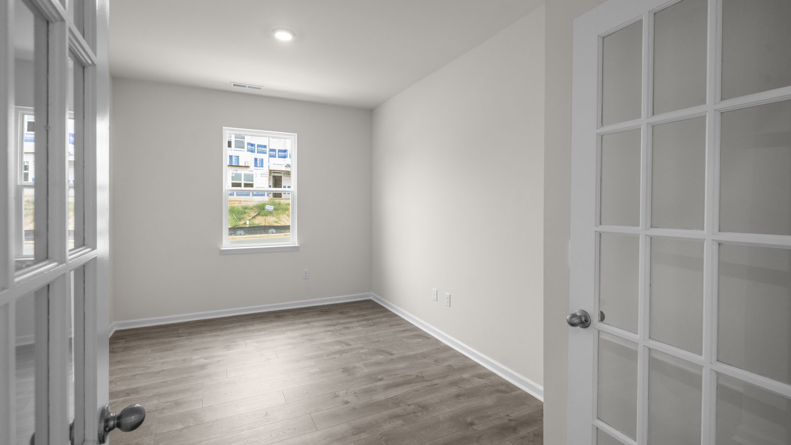 Flex room with french doors