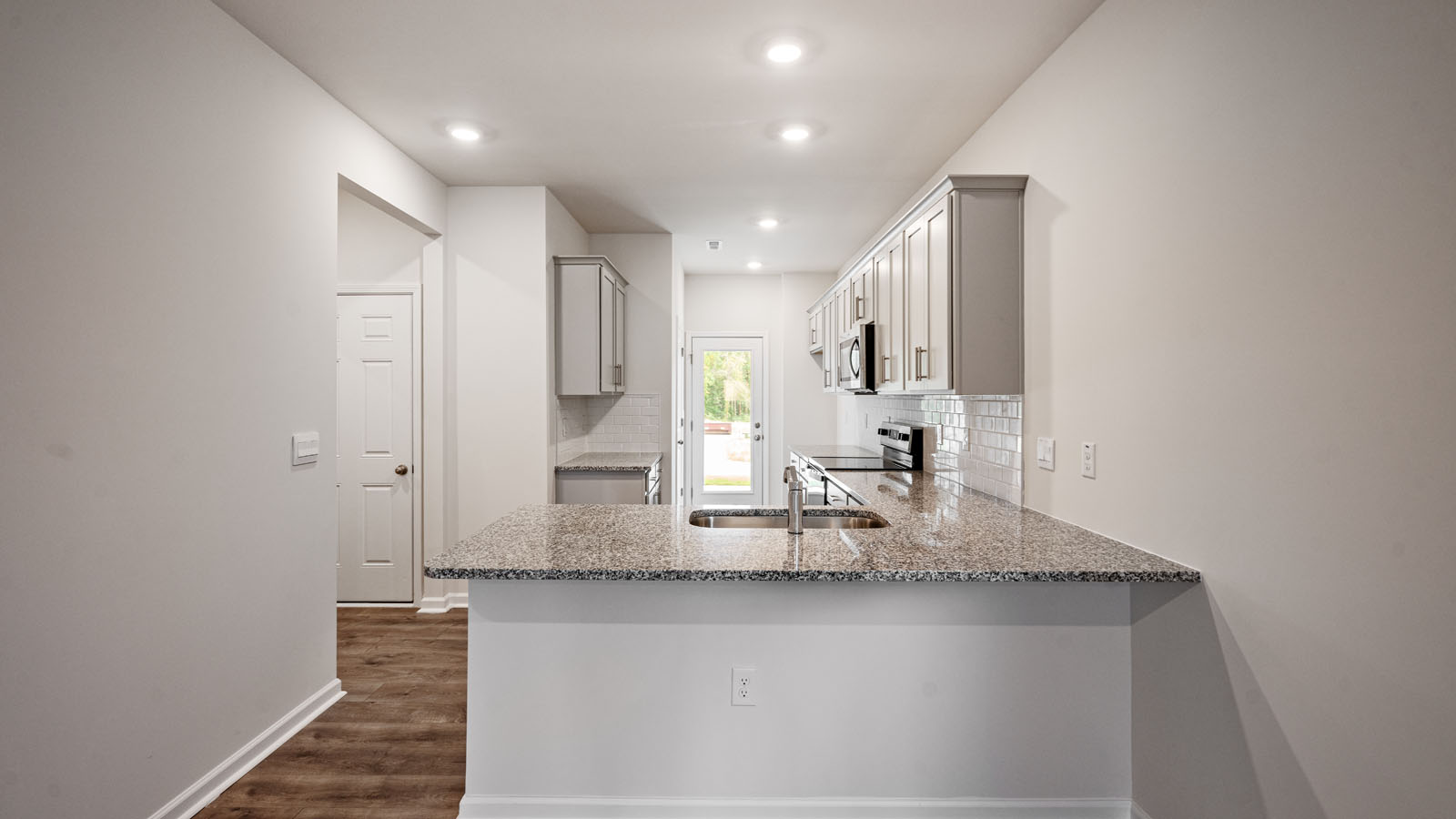 Living area with revwood flooring