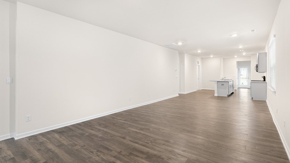Living area with revwood flooring